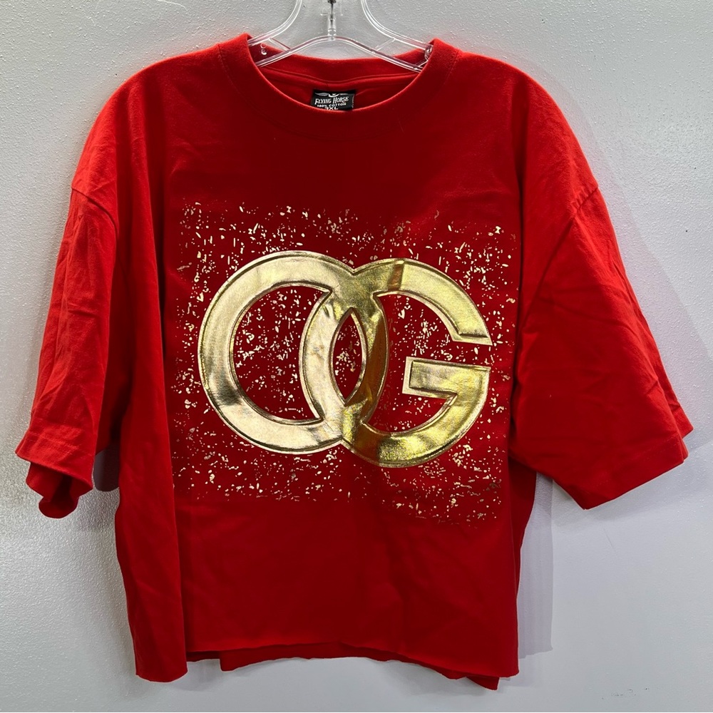 Women’s Flying Horse Red And Gold “OG” Crop T-shirt - 3X